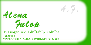 alena fulop business card